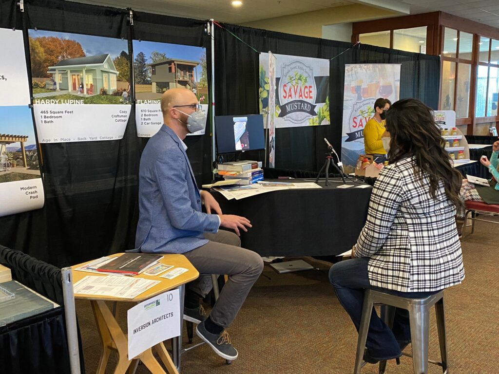 An Image of the Inversion Architects Trade Show Booth at the Enterprise Challenge Trade Show