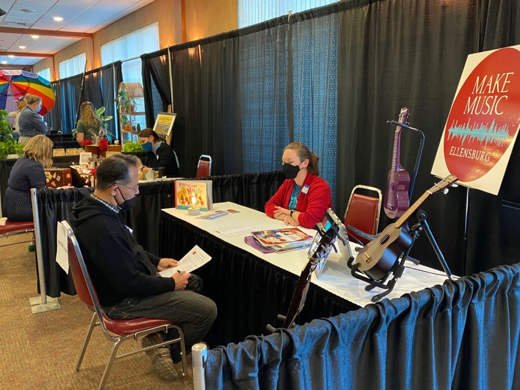 An Image of the Make Music Ellensburg Trade Show Booth at the Enterprise Challenge Trade Show