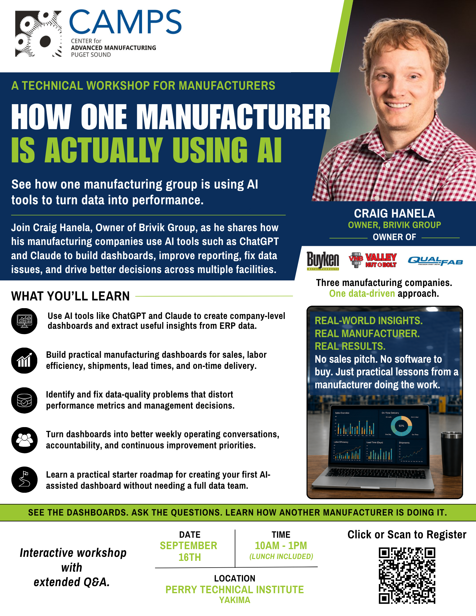 CAMPS Hosts Hands-On AI Workshop for Manufacturers